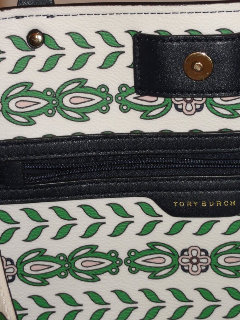 Tory Burch Kerrington Square Large Tote "Hicks Garden" EXCELLENT CONDITION! - Picture 4 of 11